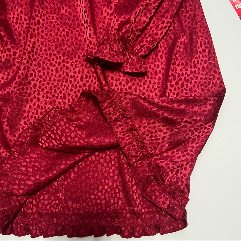 NWT Dot Pattern Midi Red Dress - Picture 7 of 7